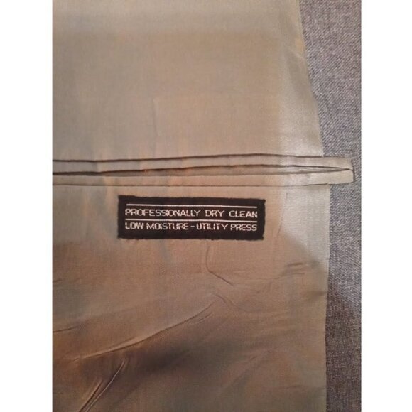 EDGEWORTH Vintage Gray Polyester Single Breasted Sport Coat Sz 44R - Picture 11 of 12